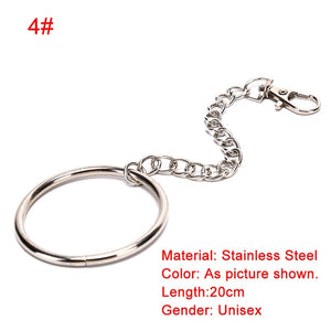 Metal Trousers Pant Chain Wallet Belt Rock Punk Jeans Keychain Silver Ring Clip Keyring HipHop Trendy Jewelry New