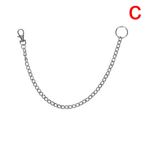 Metal Trousers Pant Chain Wallet Belt Rock Punk Jeans Keychain Silver Ring Clip Keyring HipHop Trendy Jewelry New